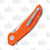 Viper Orso Folding Orange G-10 3.40In. Stonewash M390 Drop Point. front closed