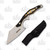 WarTech 3.25in Satin Cleaver Fixed Blade Knife Bronze