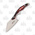 WarTech 3.25in Satin Cleaver Fixed Blade Knife Red