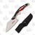 WarTech 3.25in Satin Cleaver Fixed Blade Knife Red
