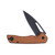 Rough Ryder Night Out Folding Knife Tan 3.25in Plain Black Spear Point RR2252