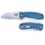 Honey Badger Small Wharncleaver Folding Knife Blue No Choil D2