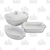 Staub 4pc White Ceramic Baking Dish Set