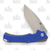 Kansept Hellx Stonewash D2 Blue Folding Knife