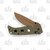 Benchmade 275SFE2 Adamas Folding Knife Flat Earth OD G-10 Partially Serrated