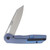 Kansept Shard Blue Titanium Folding Knife 3.5in Satin Reverse Tanto Blade K1006A8