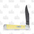 Case XX SMKW Exclusive Stonewash Chrome Vanadium Yellow Synthetic 1-Blade Copperhead Folding Knife CA21735