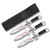 Throwing Knives 7' 3-Piece Set Small Cord Wrapped