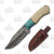 Damascus Turquoise Bone Hunter Fixed Blade Knife