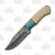Damascus Turquoise Bone Hunter Fixed Blade Knife