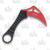 Wartech 8in Fixed Blade Red Hawkbill Scythe Knife