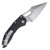 Microtech Stitch-A Out-the-Side Automatic Knife Serrated Stonewash M390MK/Fluted Black Aluminum