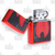 Zippo Metallic Red Flame Lighter