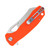 Honey Badger Knives Large Wharncleaver Orange Folding Knife 3.63in Blade