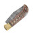 Damascus Twisted Wood Lockback Folding Knife DM1285