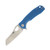 Honey Badger Knives Medium Wharncleaver Blue Folding Knife 3.19in Satin Blade