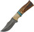 8.5" Stag and Turquoise Hunter Fixed Blade Knife