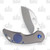 Olamic Busker Largo Folding Knife 2.37in Plain EdgeLight Blasted Ti Mascus