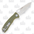 Honey Badger Medium Leaf Knife Green 3.19in Plain Satin Blade