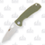 Honey Badger Medium Leaf Knife Green 3.19in Plain Satin Blade