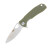 Honey Badger Knives Small Leaf Folding Knife Green FRN 2.81in Satin Blade HB1310
