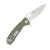 Honey Badger Knives Small Leaf Folding Knife Green FRN 2.81in Satin Blade HB1310