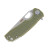 Honey Badger Knives Small Leaf Folding Knife Green FRN 2.81in Satin Blade HB1310