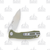 Honey Badger Knives Small Leaf Folding Knife Green FRN 2.81in Satin Blade