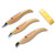 Flexcut 3-piece Slim Handle Detail Knife Set (Ash, Carbon Steel)