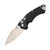 Hogue EX-A05 3.5 OTS Auto Folding Knife Black - 3.5in Spear Point Tumbled S/E Plain