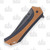 Frost 7" Assisted Opening Linerlock Folding Knife Black and Brown FRFC138BR