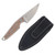 MKM Makro 1 Natural Canvas Micarta Drop Point with Black Sheath