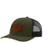 Buck Logo Leather Patch Trucker Cap OD Green/Black