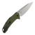 Kershaw Link Assisted Flipper Folding Knife Olive 3.25in Drop Point