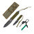 Frost Cutlery OD Green Paracord Survival Knife Set FR19410