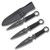 Black Coated Throwing Knives Set of Three