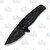 Kershaw Spoke Folding Knife 2 Inch Plain Black Oxide Coated Drop Point Front Open