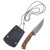 Tac Commander 03BR Fixed Blade Neck Knife Satin/Brown G-10 FRTC03BRG10