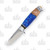 Rough Ryder Shoreline Blue Resin and Wood Small Hunter Fixed Blade Knife