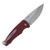 Medford Smooth Criminal OTS Knife Red Flamed - 3in Tumbled Drop Point Plain MKT41ARTFCS