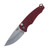 Medford Smooth Criminal OTS Knife Red Flamed - 3in Tumbled Drop Point Plain MKT41ARTFCS