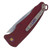 Medford Smooth Criminal OTS Knife Red Flamed - 3in Tumbled Drop Point Plain MKT41ARTFCS