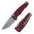 Medford Smooth Criminal OTS Knife Red Flamed - 3in Tumbled Drop Point Plain MKT41ARTFCS