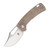 Kizer Urban Bowie Folding Knife Brown 2.37 Inch Plain Satin Clip Point 1