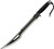 Szco 25in Fang Machete Cord Wrapped Black Fixed Blade