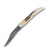 Bear & Son Toothpick Folding Knife 2.25in Plain Genuine India Stag Bone