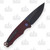 Medford Smooth Criminal OTS Knife Red Flamed - 3in PVD Black Plain
