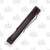 Medford Smooth Criminal OTS Knife Red Flamed - 3in PVD Black Plain