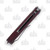 Medford Smooth Criminal OTS Knife Red Flamed - 3in PVD Black Plain