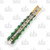 Green Grooved Damascus Lockback Folding Knife DM1303GN